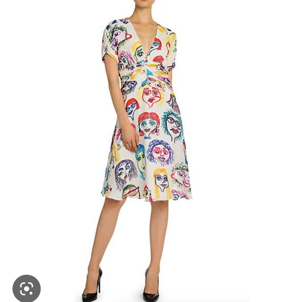 Moschino (Jeremy Scott) Face Silk Dress